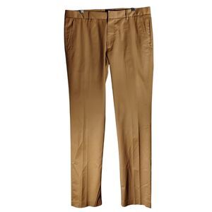 Bonobos Thursday pants mens 35x34 khaki tan slim fit stretch flat front dress